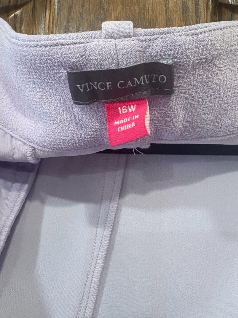Vince Camuto $109 NWT Wisteria Lavender Trousers Size 16W W 20” R 12” I 25” - Picture 3 of 7